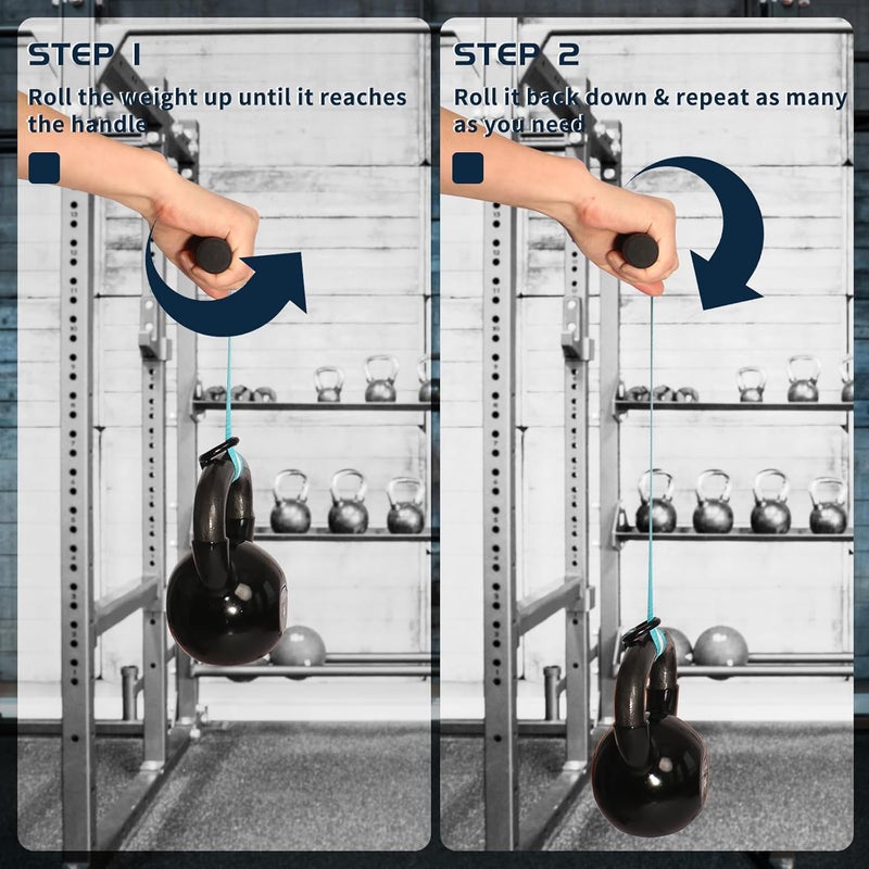 plzzree Wrist Forearm Roller Strengthener Exerciser: Forearm Blaster Forearm Roller Grip Strength Training with Anti-Slip Handles - Image 3